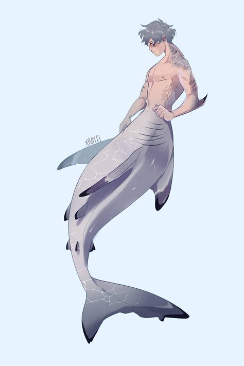 Mermaid Family Drawing, Male Shark Oc, Shark Oc Male Human, Shark Merman Oc, Shark Hybrid Oc, Human Shark Character Design, Shark Hybrid Human, Shark Oc Art Human, Merman Shark