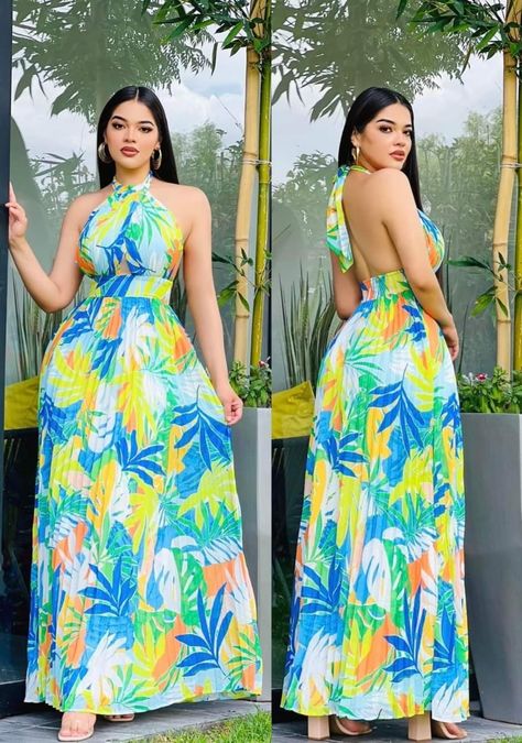 Hawaii Dresses Outfit Ideas, Resort Wear For Women Classy, Trendy Gowns, Dresses Outfit Ideas, Hawaii Dresses, Tropical Dresses, Hawaii Dress, African Fabric Dress, Chiffon Party Dress