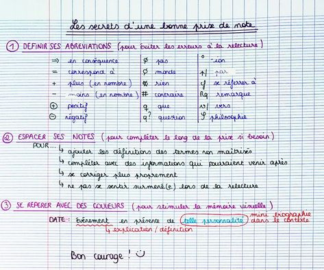 Avoir une bonne prise de note, ça s'apprend, et c'est indispensable pour avoir un cours efficace tout au … en 2021 | Prise de notes, Conseils pour la fac, Conseils d'études Study Timetable Template, Hacks For School, Study Inspiration Quotes, Notes Life, Tips Study, School Organisation, Math Notes, French Expressions, School Organization Notes