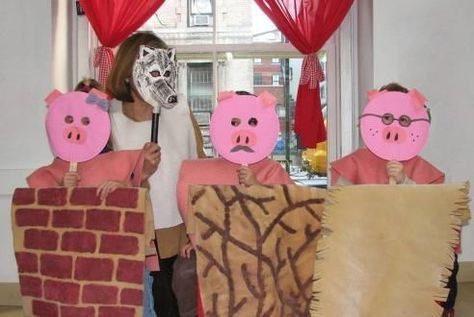 Story activities Tri Praseta, Pig Activities, 3 Little Pigs Activities, Science Materials, Three Little Pigs Story, Three Little Pig, Nursery Rhyme Crafts, Fairy Tales Preschool, Three Pigs