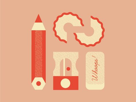 Pencil by Aaron Eiland #icons School Illustration, Geometric Illustration, School Murals, Human Logo, Pencil Design, Artist Logo, Illustrator Artist, Arte Inspo, Design Illustrations