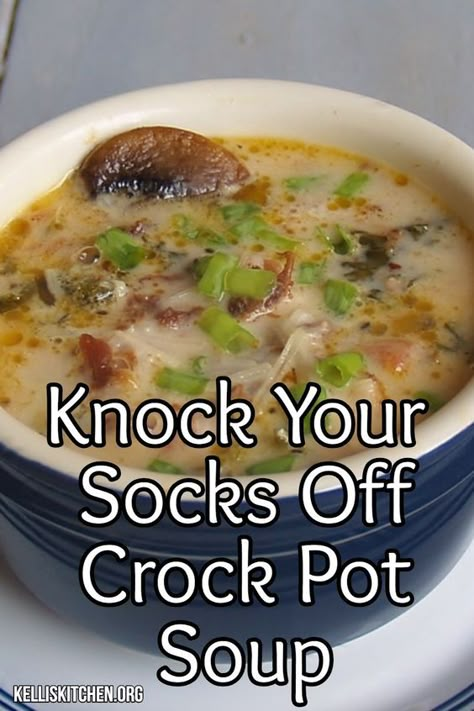 Knock Your Socks off Crock Pot Soup Soup Healthy, Crock Pot Recipes, Soup Recipes Slow Cooker, Crockpot Dishes, Crock Pot Soup, Crock Pot Slow Cooker, Crockpot Recipes Slow Cooker, Slow Cooker Soup, Soup And Sandwich