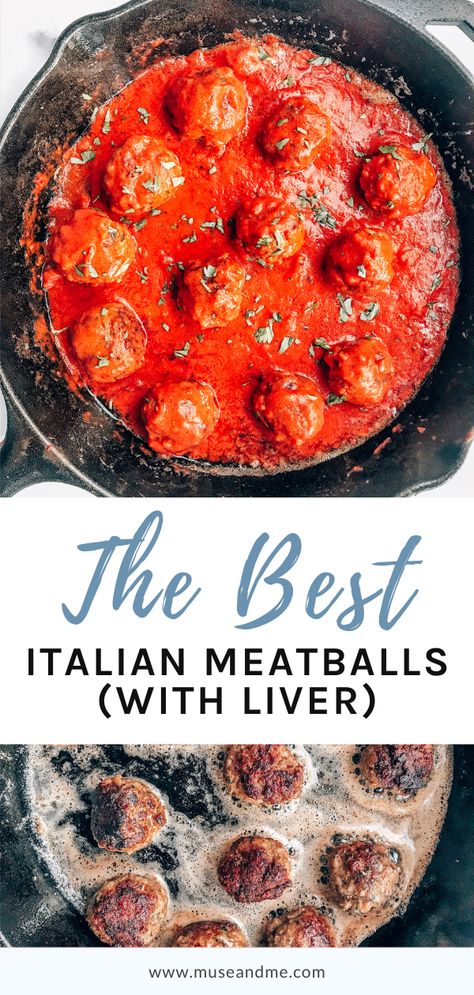 These homemade Italian meatballs make the BEST dinner. Baked or sautéed— keto cooking doesn't get any better than this! Carnivore Meatballs, Homemade Italian Meatballs, Organ Meat, Most Nutrient Dense Foods, Keto Carnivore, Carnivore Recipes, Meat Diet, Best Dinner, Zero Carb