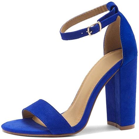 Hoco Heels, Princess Heels, Royal Blue Heels, Blue High Heels, High Heel Dress, Chic Heels, Girls Heels, Ankle Strap High Heels, Strappy High Heels