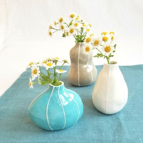 Life Reference, Beachy Colors, Unique Home Accessories, Library Decor, Single Flower, Small Vase, Fashion Studio, Bud Vases, Ceramic Vase