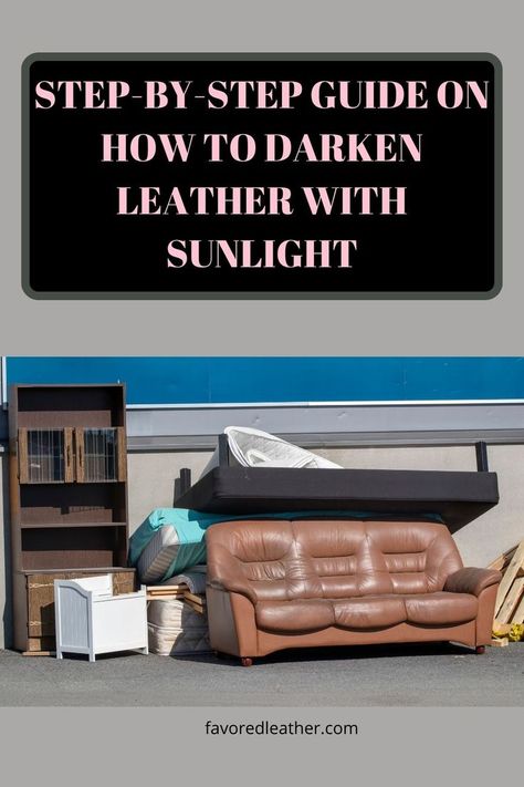 Leather can be a beautiful and luxurious material, but it's important to keep it looking its best. Here is a step-by-step guide on how to darken leather with sunlight. By following these simple steps, you'll be able to keep your leather looking great for years to come!#leatherwork#leather#hacks#guide#fyi#tips#leathergoods#awesome Diy Leather Working, Leatherworking Tools, Remove Wax, Leather Craft Projects, Leather Repair, Leather Dye, Leather Conditioner, Leather Watch Strap, Leather Diy