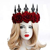 Flowers Halloween Costume, Gothic Hair Accessories, Tiara Accessories, Flower Crown Bride, Hair Garland, Festival Headband, Rose Flower Crown, Gothic Hairstyles, Wedding Hair Wreath