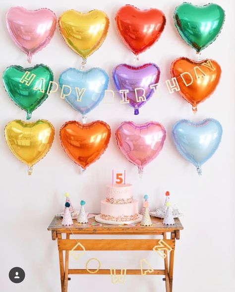 Rainbow Heart Birthday Party, Heart Birthday Party, Valentines Party Decor, 1st Birthday Girl Decorations, Heart Birthday, Heart Party, Toddler Valentines, February Birthday, Diy Birthday Decorations