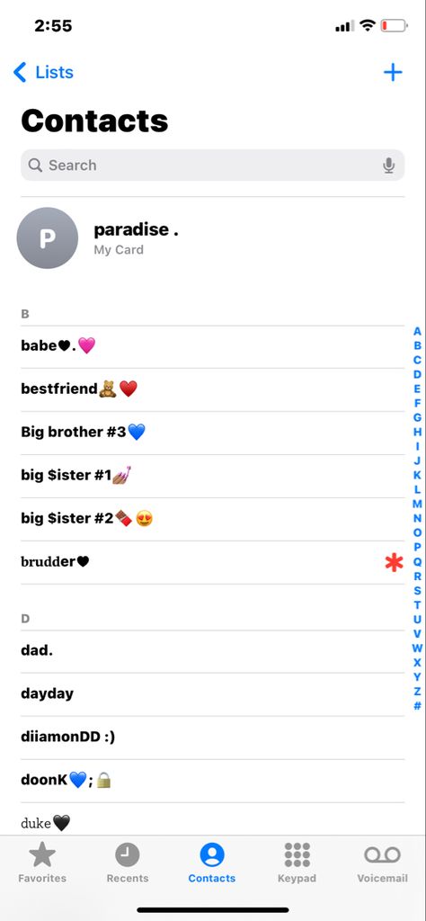 Iphone Contact Names Ideas, Names For Brother In Phone, Contact Names For Brother, Brother Contact Names Ideas, Finsta Names, Contacts Names, Contact Ideas, Funny Contact Names, Iphone Decor