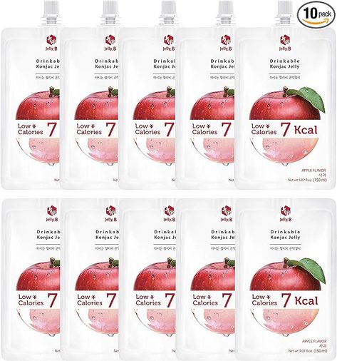 Healthy and Natural Weight Loss Diet Supplement Foods, 0 Gram Sugar, Low Calorie, Only 6 kcal Each Packets, (Apple) Konjac Jelly, Korean Diet, Mango Jelly, Snack Craving, Low Calorie Snacks, Diet Supplements, Detox Diet, Nutritional Supplements, Low Calorie