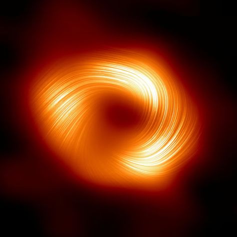 Twisted magnetic field observed around Milky Way's central black hole | Reuters Sagittarius A, Event Horizon, Milky Way Galaxy, Spiral Pattern, The Milky Way, Human Eye, Light Year, Magnetic Field, Telescopes