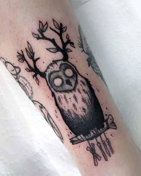 Friday 13th Tattoo, Owl Skull Tattoos, Bird Skull Tattoo, Dark Souls Tattoo, Owl Skull, Soul Tattoo, Friday 13th, Raven Tattoo, Tattoo Apprentice