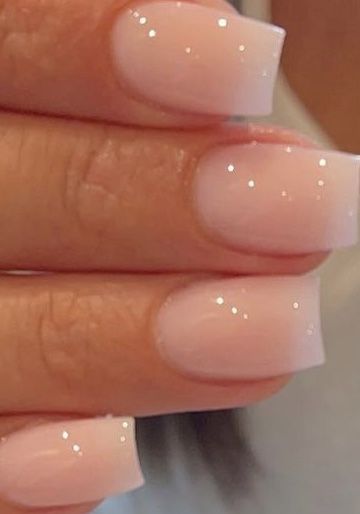 Clear Gel Nails Ideas, Natural Nail Designs For School, Short Solar Nails, Short Clean Acrylic Nails, Petite French Tip Nails, Acrylic Nails Ideas Squoval, Natural Nails Acrylic Short, Natural Short Square Nails, Short Square Neutral Nails