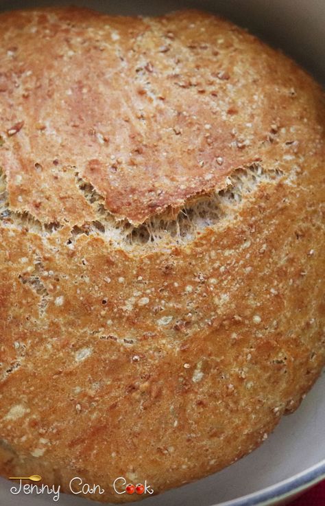 Multigrain Bread Recipe, Jenny Can Cook, Multi Grain Bread, Jenny Jones, Multigrain Bread, Dutch Oven Bread, Knead Bread Recipe, A Loaf Of Bread, Artisan Bread Recipes