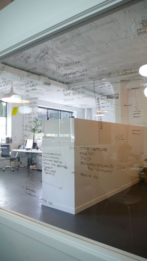 Glass White Board, Commercial Office Design, Cool Office Space, Loft Office, Glass Office, Dream Office, Corporate Interiors, Office Snapshots, Cool Office