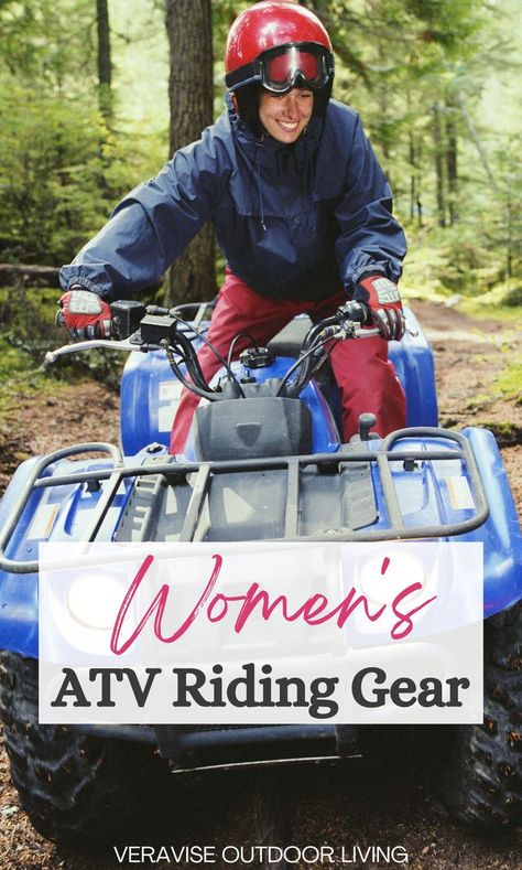 Best Women's ATV Riding Gear guide • ATV Helmet • ATV Goggles • ATV Gloves • ATV riding Jersey & Pants • Women's ATV Boots Cute Atv Riding Outfit, Atv Riding Outfit Vacation, Mudding Outfit, Atv Gear, Four Wheeling, Atv Riding, Atv Accessories, 4 Wheeler, Riding Pants