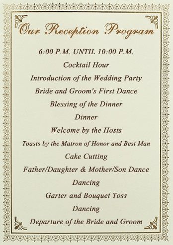 Reception Program Stationery Wedding Party Seating, Wedding Reception Schedule, Wedding Stationery Checklist, Reception Program, Wedding Reception Program, Reception Timeline, Wedding Reception Timeline, Party Seating, Wedding Party Invites