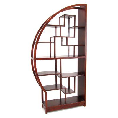 Wayborn Etagere Half Moon Display Bookcase Room Divider - 5700 Geometric Bookcase, Contemporary Bookcase, Display Bookcase, Cube Bookcase, Bookshelf Styling, Tea Jar, Etagere Bookcase, Standing Shelves, Up House