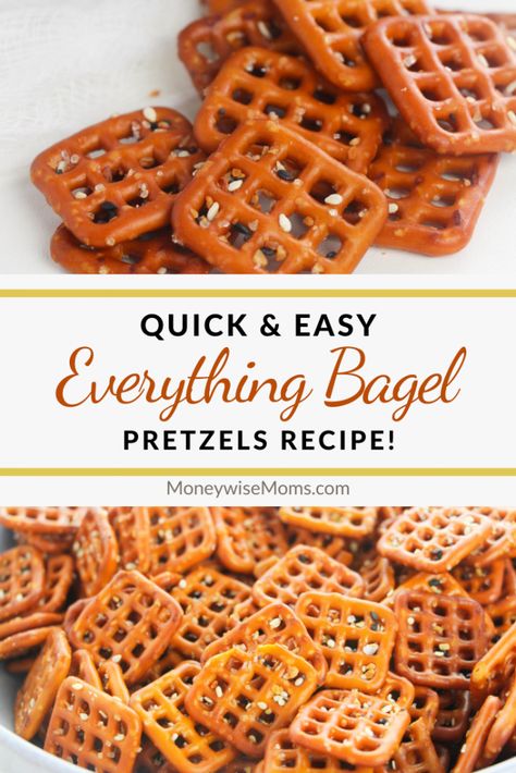 Everything Pretzel, Simple Treats, Seasoned Pretzels, Munchies Snacks, Pretzel Snacks, Fast Snack, Easy Family Recipes, Everything Bagel Seasoning, Bagel Seasoning