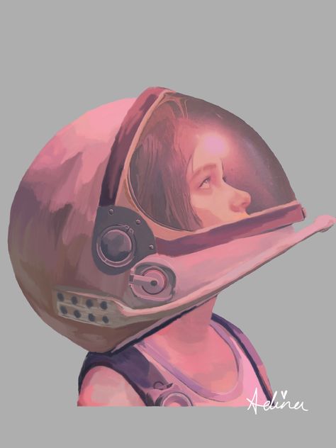 a portrait drawing of ellie williams in an astronaut helmet Tlou Fanart, Last Of Us Art, Tlou Art, Astronaut Drawing, The Last Of Us2, Ellie Williams, Beauty Art Drawings, Arte Sketchbook, Last Of Us