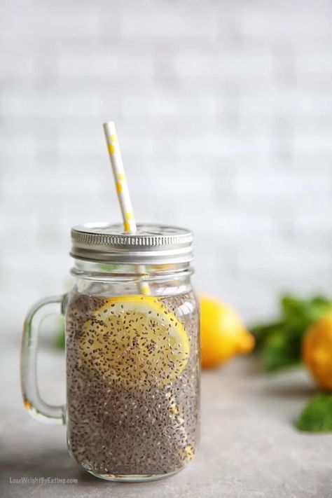 Chia Seed Drink for Weight Loss Chia Seed Drinks, Chia Seed Recipes, Healthy Food Menu, Healthy Food Facts, Cheap Healthy Meals, Lost 100 Pounds, Sugar Level, Homemade Drinks, Quick Healthy Meals