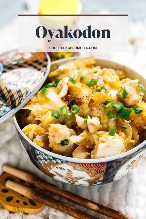 Oyako don is a classic Japanese dish made from chicken and egg topped on rice with a tasty umami seasoning. It's quick, easy, and super delicious! #oyakodon #oyakodonrecipe #chickenandeggs #Japanesefood #easy #chicken #Japanese #riceballs #simple #oyakodonrecipe #oyakodonrecipeeasy Oyako Donburi Recipe, Oyako Don, Oyakodon Recipe Easy, Oyakodon Recipe, Don Chicken, Donburi Recipe, Egg Rice Bowl, Umami Seasoning, Egg Rice