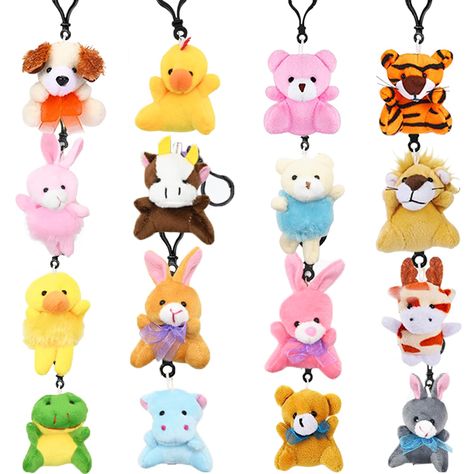 PRICES MAY VARY. SUPER VALUE PACK: Our easter basket stuffers set comes with 16pcs non-repeating plush animals keychains and 16pcs easter eggs in 6 bright colors (two each in six colors and four in random colors). ADORABLE PLUSH: None of the 16pcs stuffed keychains are duplicated, including bunnies in 4 colors (pink, brown, rose red, grey), frog, cow, dragon, dog, tiger, ducks in 2 poses (sitting, standing), lion, hippo and bears in 3 colors (pink, brown, white). Each mini animals toy is super c Standing Lion, Color Eggs, Dragon Dog, Poses Sitting, Mini Animals, Goodie Bags For Kids, Easter Basket Stuffers, Easter Event, Easter Basket Stuffer