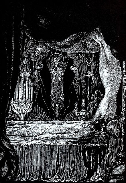 Alberto Martini - Edgar Allan Poe Illustration 9 Alberto Martini, Edgar Allan Poe Illustration, Lizard Girl, Poe Edgar, Harry Clarke, Edgar Allen Poe, Goth Art, Edgar Allan, Edgar Allan Poe