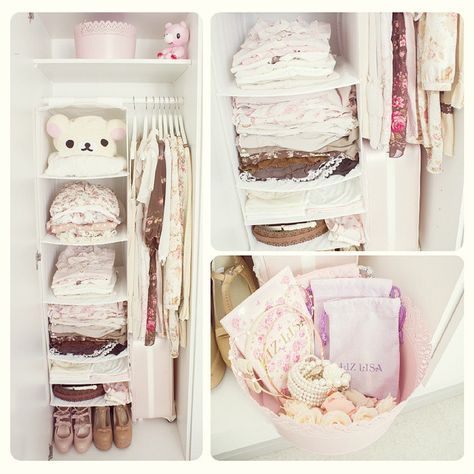 Bedroom Princess, Kawaii Bedroom, Wardrobe Organisation, Otaku Room, Kawaii Room Decor, Indoor Design, Cute Room Ideas, Kawaii Room, Girl Decor