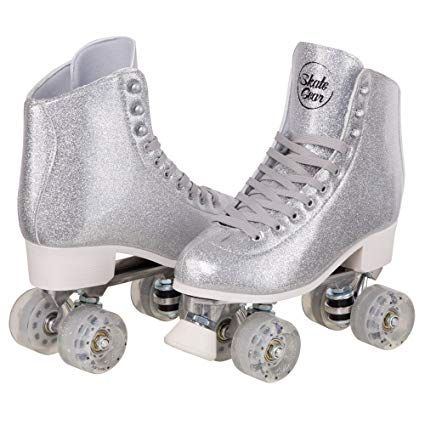 Amazon.com : C SEVEN Skate Gear Sparkly Retro Quad Roller Skates : Sports & Outdoors Outdoor Skating, Quad Roller Skates, Women Skates, Roller Disco, Quad Skates, Roller Skaters, Riding Toys, Ankle Support, Roller Skate