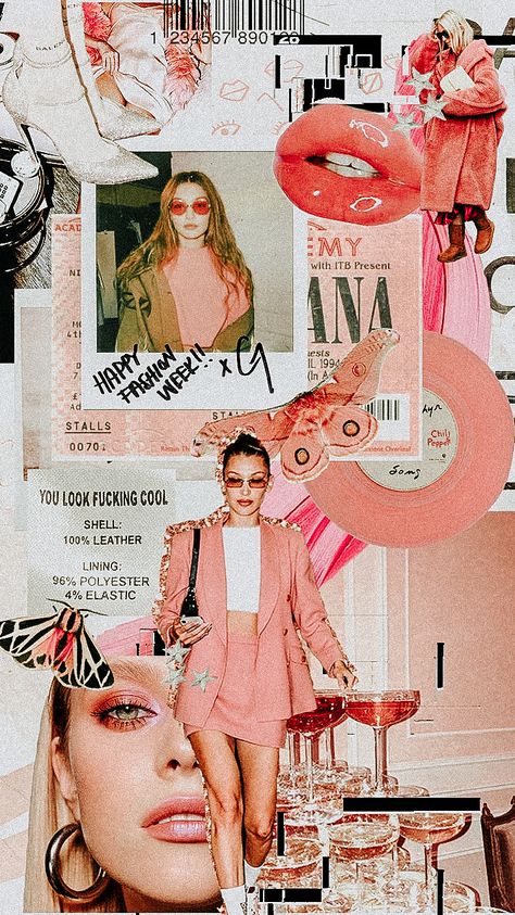 Collage Design Fashion, Collage Art Fashion Design, Pink Art Collage, Fashion Collage Ideas, Collage Moodboard Fashion, Fashion Photo Collage, Vogue Magazine Collage, Fashion Art Collage, Pink Fashion Collage