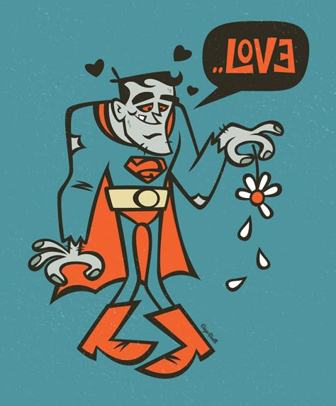 Diego Riselli on Behance 50s Art, Modern Cartoon, Vintage Illustration Art, Retro Artwork, Mid Century Illustration, Dc Collectibles, Illustration Cartoon, Retro Cartoons, Batman And Superman