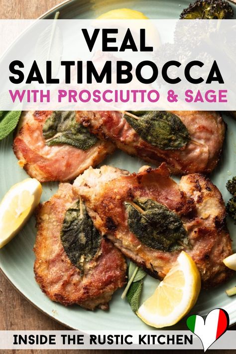 Veal Saltimbocca Recipe, Stuffed Veal Cutlet Recipes, Aperitivo Party, Keto Veal Cutlet Recipes, Italian Veal Cutlet Recipes, Veal Saltimbocca Prosciutto, Veal Cutlet Recipes, Veal Dishes, Breaded Veal Cutlets