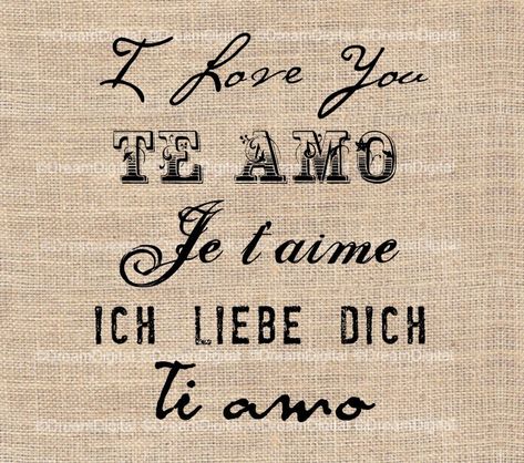 My Love In Different Languages, French Images, Image For, Fabric Pillows, Personalized Map Art, Scrapbook Tag, Printable Images, Lose Something, Typographic Print