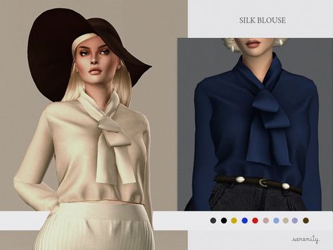 serenity-cc's Silk Blouse San Myshuno, Sims 4 Download, Sims 4 Dresses, The Sims 4 Download, Sims 4 Update, Sims 4 Cc Packs, Sims 4 Mods Clothes, Best Sims, Sims 4 Cas