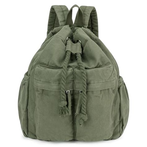 ecosmile Canvas Backpack for Women Travel Backpack for Men Vintage Bookbag Style for Casual Daypack Backpacks (Green-B) Check more at https://animetee.com/product/ecosmile-canvas-backpack-for-women-travel-backpack-for-men-vintage-bookbag-style-for-casual-daypack-backpacks-green-b/ Mens Backpack Travel, Daypack Backpack, Backpack For Women, Women Travel, Canvas Backpack, Men Vintage, Friends Poses, Travel Backpack, Female Travel