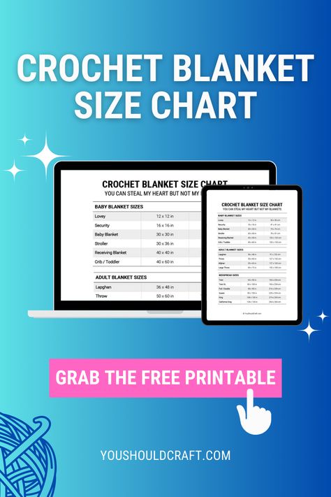 Crib blanket size chart