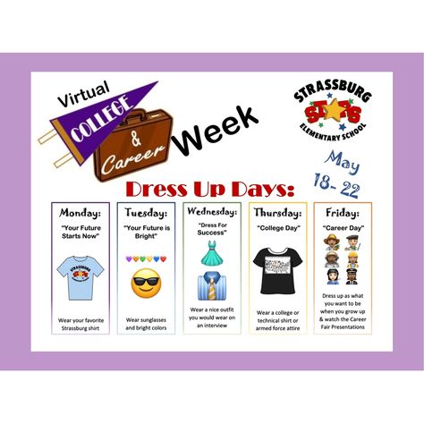 College Week Activities For Elementary - Longwing Learning College Awareness Week, School Counselor Bulletin Boards, College Advisor, Ready For College, Dress Up Days, Career Lessons, College Apps, Ela Worksheets, College Counseling