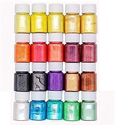 Amazon.com: 20 Colors Slime Dye Powder Mica Powder Pearl Pigments Soap Dye (0.35oz Each)- Soap Making Colorants Set Colorants for Bath Bomb, Candle Making, Cosmetic, Resin Jewelry Making Cosmetics, Powder Soap, Color Epoxy, Art Studio Organization, Glitter Crafts, Diy Resin Art, Diy Slime, Mica Powder, Diy Natural Products