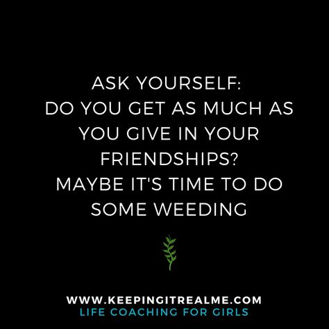 Take a moment to think about the friends in your life. You and your friend should be at the same level. Not one above the other. Not one more powerful, always taking and the other always giving, always in the shadows. Do your friendships energize you or deplete you? Do you trust your friends? Do they always stick up for you? Friendships change and friendships end. That's okay. Plenty of fish in the sea. You will survive the loss of a friend. You'll find new friends. Sticking Up For Others Quotes, Friends That Help You Grow Quotes, Draining Friends, Friendships End, Friendships Change, Mindset Improvement, The Loss Of A Friend, Feelings Board, Sanity Quotes