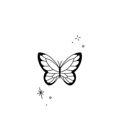 Butterfly Small Drawings, Simple Buterfluffy Tattoo, Mini Butterfly Drawing, Small Buterfluffy Tattoo, Butterfly Tattoo Easy, Cartoon Butterfly Tattoo, Simple Butterfly Tattoo Design, Butterfly Simple Tattoo, Easy Butterfly Tattoo