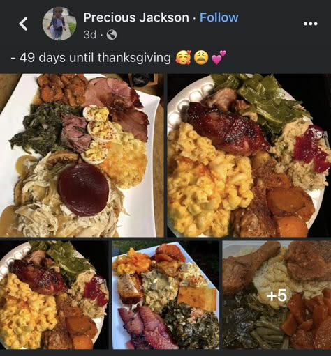 Soul Thanksgiving Food, Thanksgiving Plates Food Black People, Christmas Dinner Ideas Black Family, Thanksgiving Food Ideas Black People, Thanksgiving Meal Ideas Black People, Thanksgiving Black People, Thanksgiving Meals Black People, Thanksgiving Dinner Black People, Cooking Thanksgiving Dinner Aesthetic