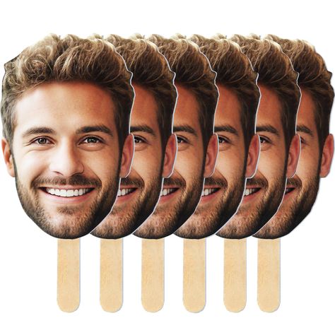 Unforgettable Celebrations: Make your celebrations unforgettable with our Face Photo on a Stick - the ultimate conversation starter that adds a delightful and memorable element to any event. Versatile Usage: Perfect for parties, celebrations, bachelorette parties or simply to infuse whimsy into your day, these Big Heads Cutouts are versatile accessories suitable for various occasions. High-Quality Party Supplies: Fun Cutout Face and Paddles are professionally created with single-side print on durable, corrugated plastic. Face cut outs are waterproof and can be used outdoors as well as inside. With proper care, each face can be used at multiple times. PHOTO TIPS: Your Head Cutout Kit will look best if you follow these tips. 1: Choose ONE high-quality, full resolution photo, minimum of 150 d Face Cutout Photo Prop, Styrofoam Head Ideas, Funny Birthday Decorations, Face On A Stick, Big Head Cutouts, Face Cut Out, Golf Birthday Party, Face Cut, Photo Fun