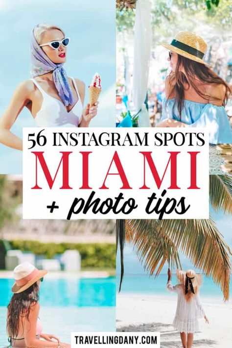 Discover the best instagrammable spots in Miami with this ultimate guide! It includes a lot of photography tips, the iconic places in Florida and specific info on where to take pictures in Miami. Get ready for your next trip! Florida Instagram Pictures, Miami Instagram Pictures, Beaches Pictures, Miami Beach Pictures, Miami Photoshoot, Miami Pictures, Best Places To Take Pictures, Miami Shopping, Places To Take Pictures