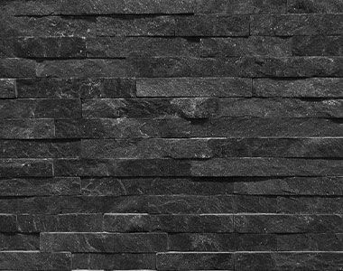 Black Stone On House Exterior, Green Partition, Wall Stone Cladding, Wall Cladding Ideas, Feature Wall Cladding, Crazy Pave, Stone Tile Texture, Cladding Wall, Cladding Ideas