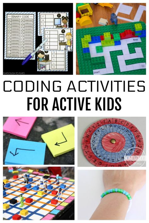 Coding Activities for Kids- lots of fun, clever, hands on games for kids of all ages to learn computer programming. Coding Activities For Kids, Unplugged Coding Activities, Computer Games For Kids, Coding Activities, 123 Homeschool 4 Me, Coding Games, Coding Lessons, Learn Computer, Computational Thinking