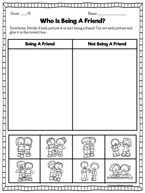 Friendship Activities For Kids Friendship Activities Preschool, Teaching Friendship, Preschool Friendship, Friendship Crafts, Friendship Lessons, Friendship Theme, Friendship Activities, Homework Worksheets, Social Emotional Activities