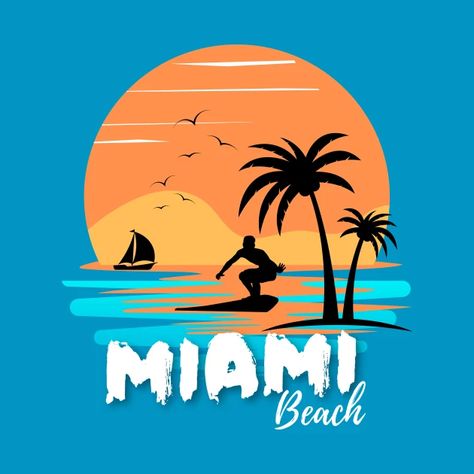 Retro Miami Beach Sunset t-shirt, miami mugs, miami stickers - Retro Miami Beach Sunset Summer - T-Shirt | TeePublic Miami Logo, Lady Lawyer, Retro Miami, Miami Shirt, Minimalist Tshirt, T Shirt Logo Design, Shirt Logo Design, South Beach Miami, Sunset Summer