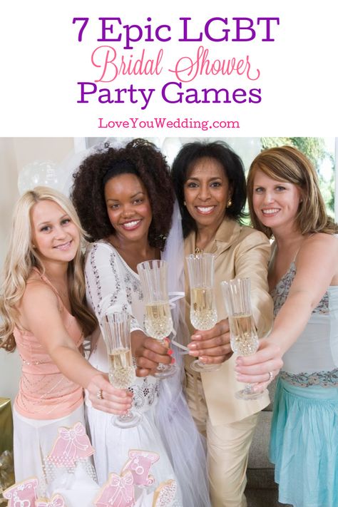 All these LGBT bridal shower games will definitely give you that element of surprise you wished for! The party can get started! Lesbian Bridal Shower Games, Lesbian Bridal Shower Ideas, Bridal Shower Outfits For Guest Winter, Lesbian Bridal Shower, Bridal Shower Outfits, Bridal Shower Attire, Shower Dress For Bride, Gay Wedding Photos, Winter Bridal Showers