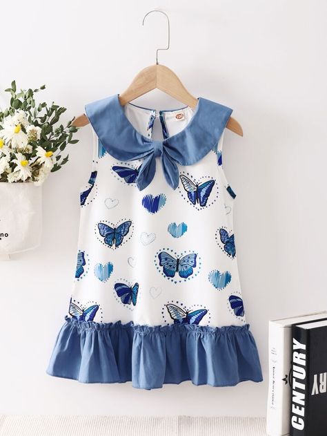 Baby Girl Frocks Princesses, Embroidery Baby Dress, Baby Dress Embroidery, Cotton Frocks For Kids, Frocks For Kids, Projek Menjahit, Baby Summer Dresses, Kids Dress Collection